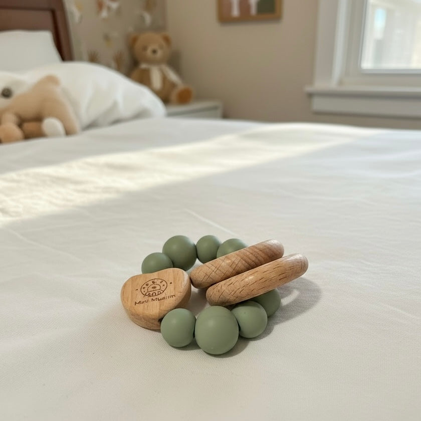 Baby-Beissring aus Holz & Silikon