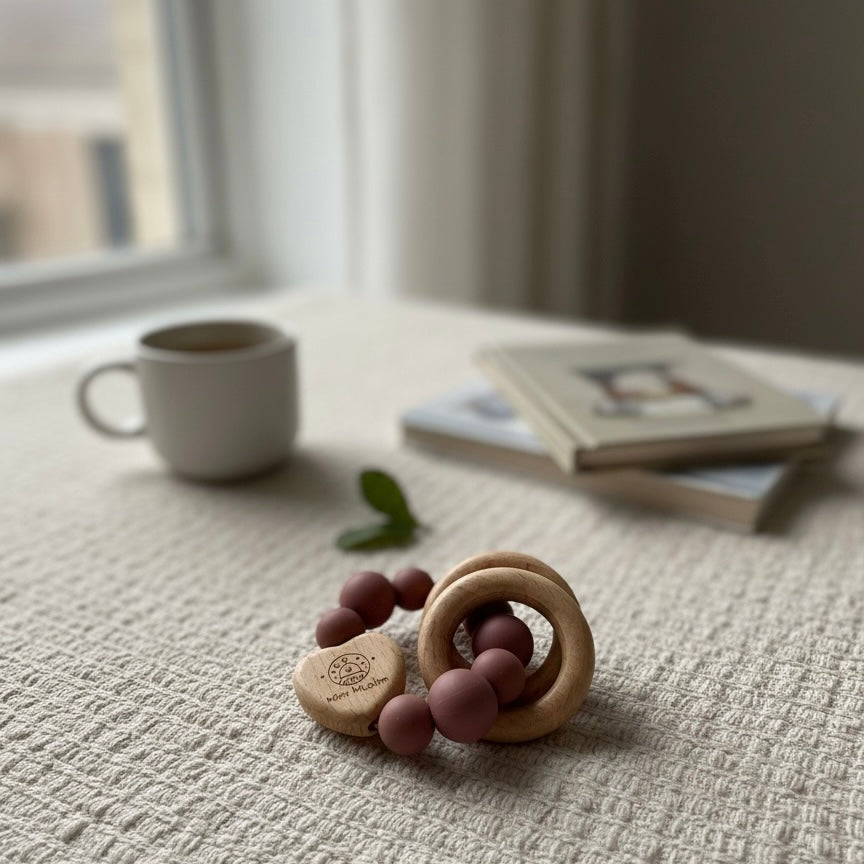 Baby-Beissring aus Holz & Silikon
