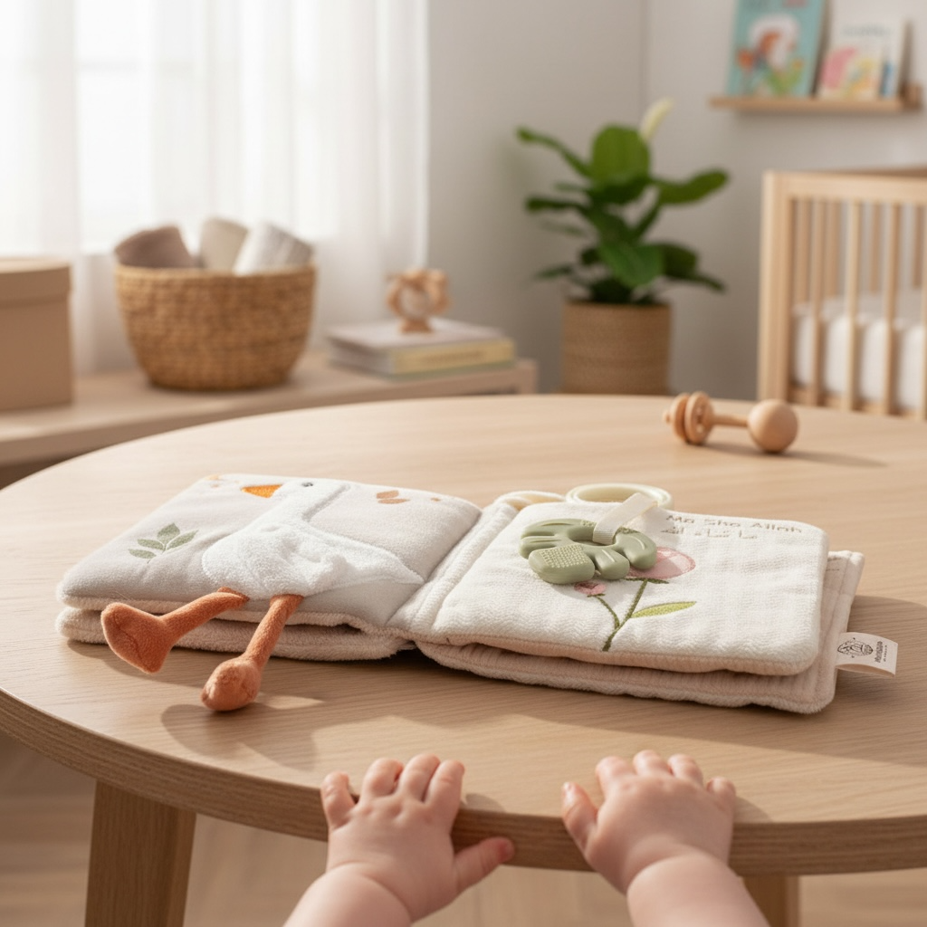 Aktivitäten Stoffbuch für Babys