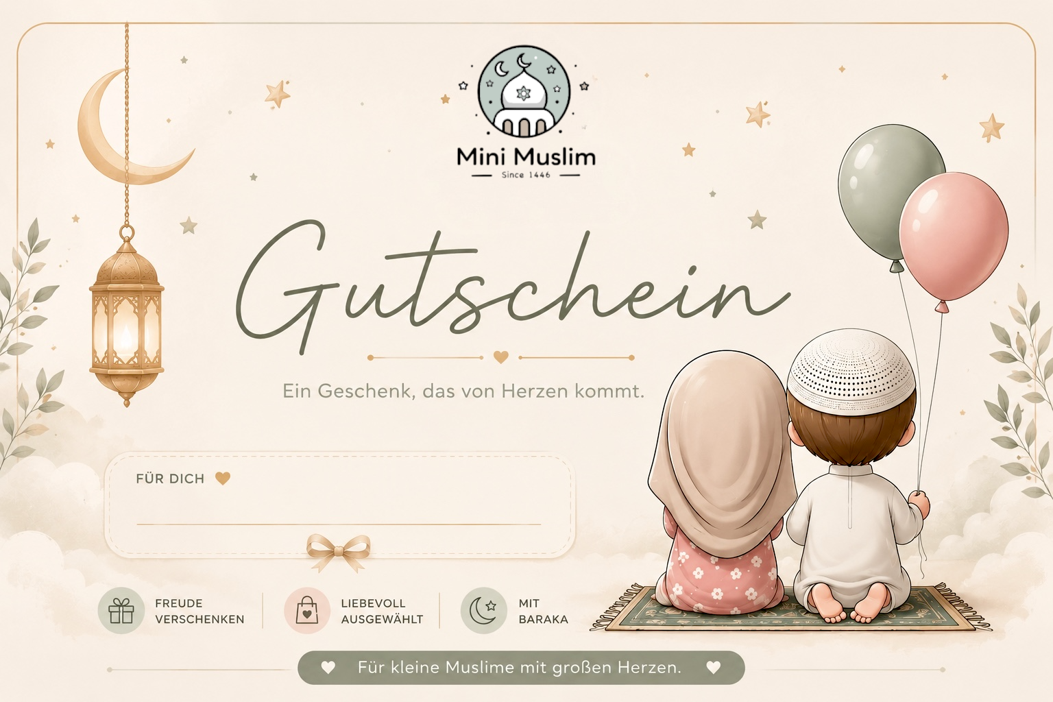 Geschenkgutschein von Mini Muslim
