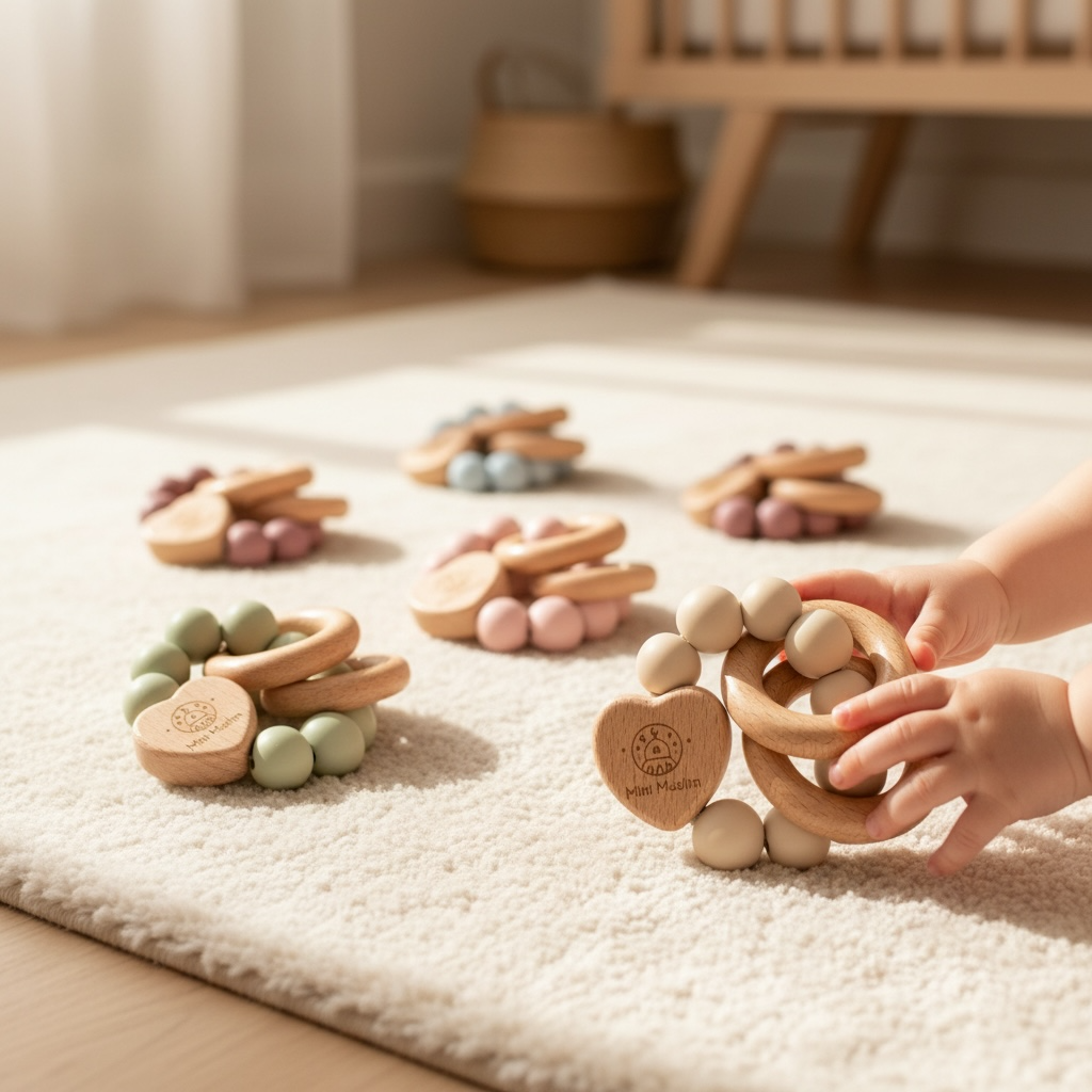 Baby-Beissring aus Holz & Silikon