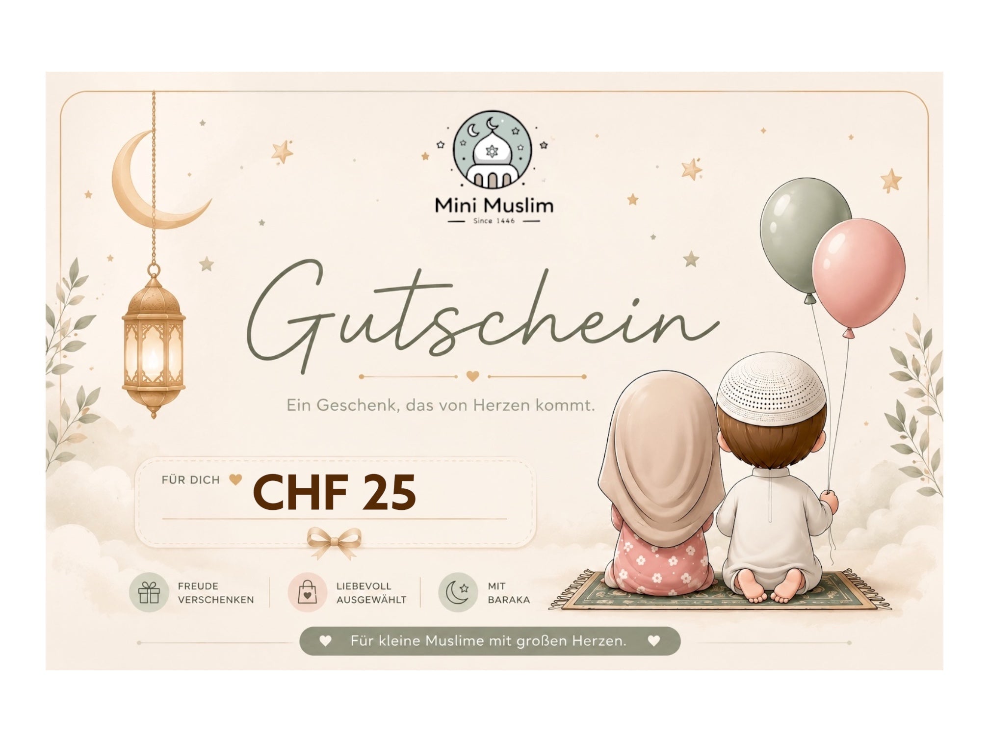 Geschenkgutschein von Mini Muslim